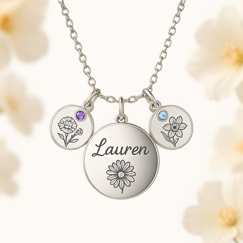 Custom Birth Month Flower Birthstone Charm Necklace Trends: Boost Wholesale Jewelry Sales with Personalization & Low MOQ