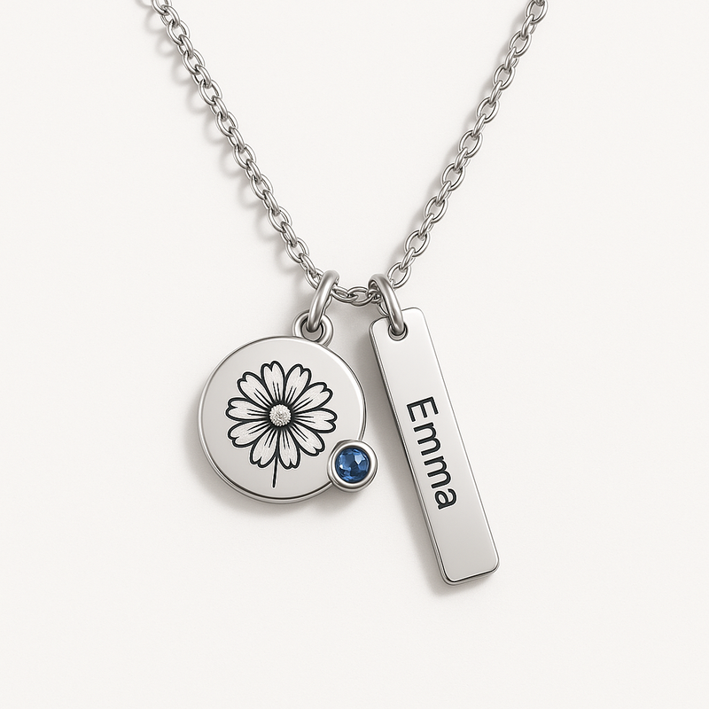 Custom Birth Month Flower Birthstone Charm Necklace: Boost Your Jewelry Brand with High-Margin Customization