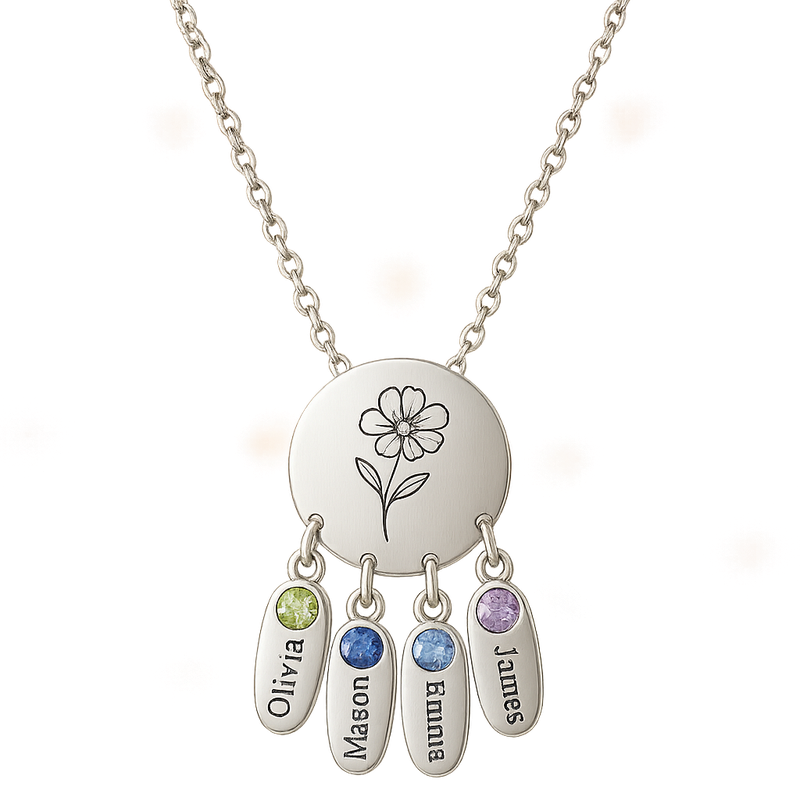Custom Birthstone Flower Necklace Trends: Boost Your Jewelry Business with Personalized Charm Jewelry & Engraved Floral Designs