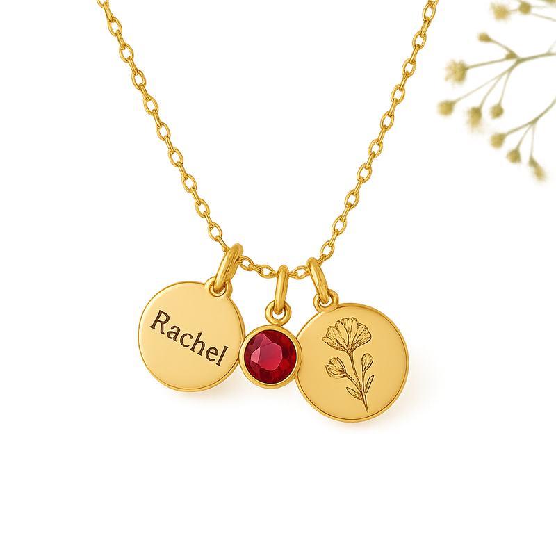 Custom Birthstone Flower Necklace: Boost Business with Trendy Personalized Birth Month Jewelry for Moms