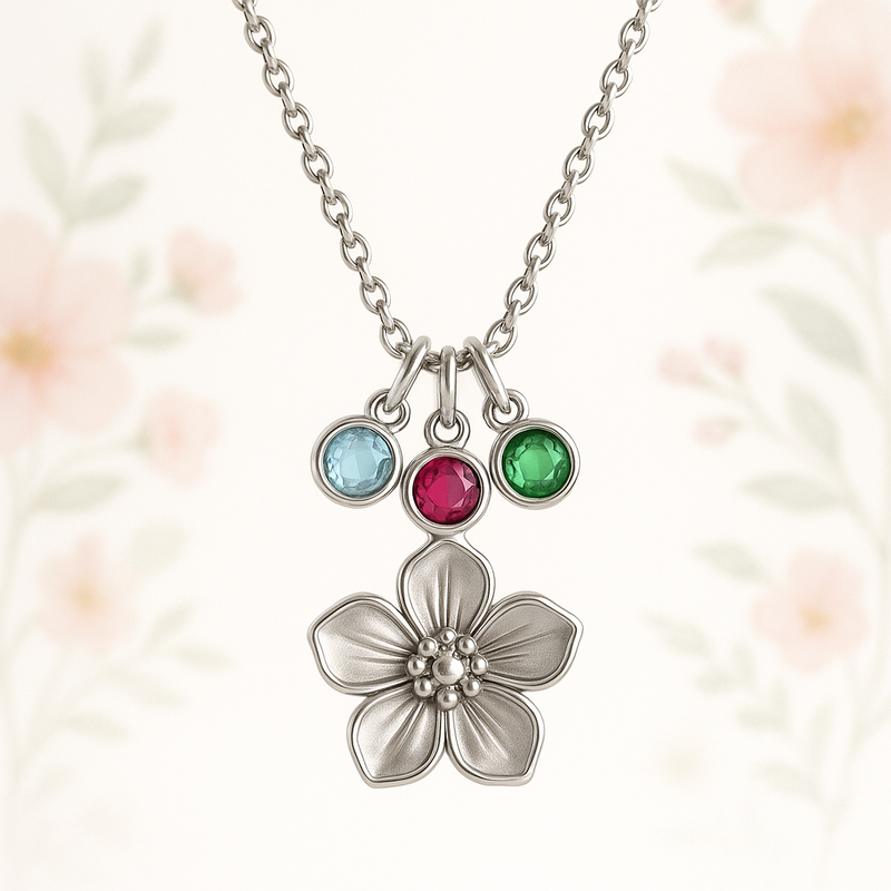 Custom Birthstone Flower Necklace: Boost Your Jewelry Business with Trendy Personalized Charm Designs