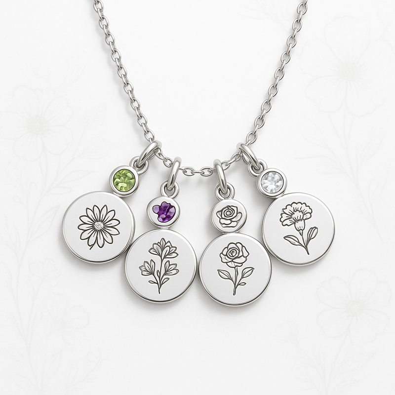 Custom Birth Month Flower Birthstone Charm Necklace: Wholesale Trends & OEM Benefits for Jewelry Brands