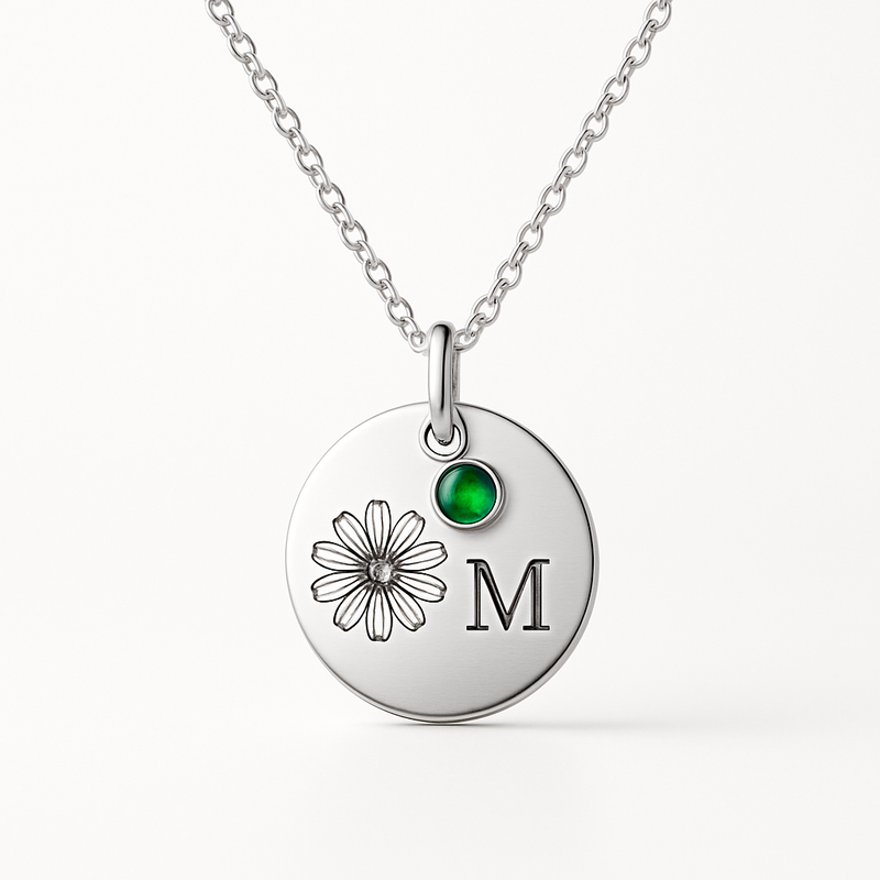 Custom Birthstone Flower Necklace: Unlock B2B Growth with Personalized Birth Month Charm Jewelry in Stainless Steel
