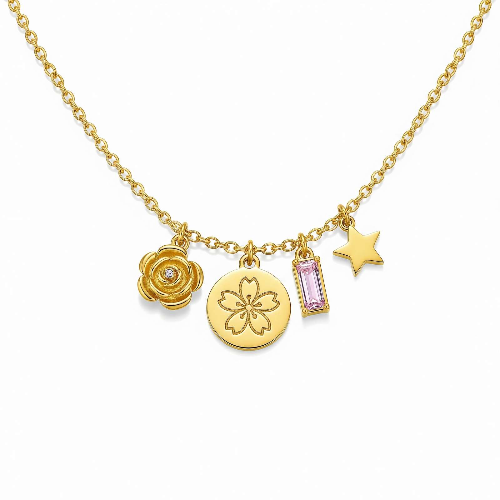 Delicate Women’s Gift Necklace with Custom Birth Month Flower Charm and Personalized Birthstone Necklace for Meaningful Everyday Elegance