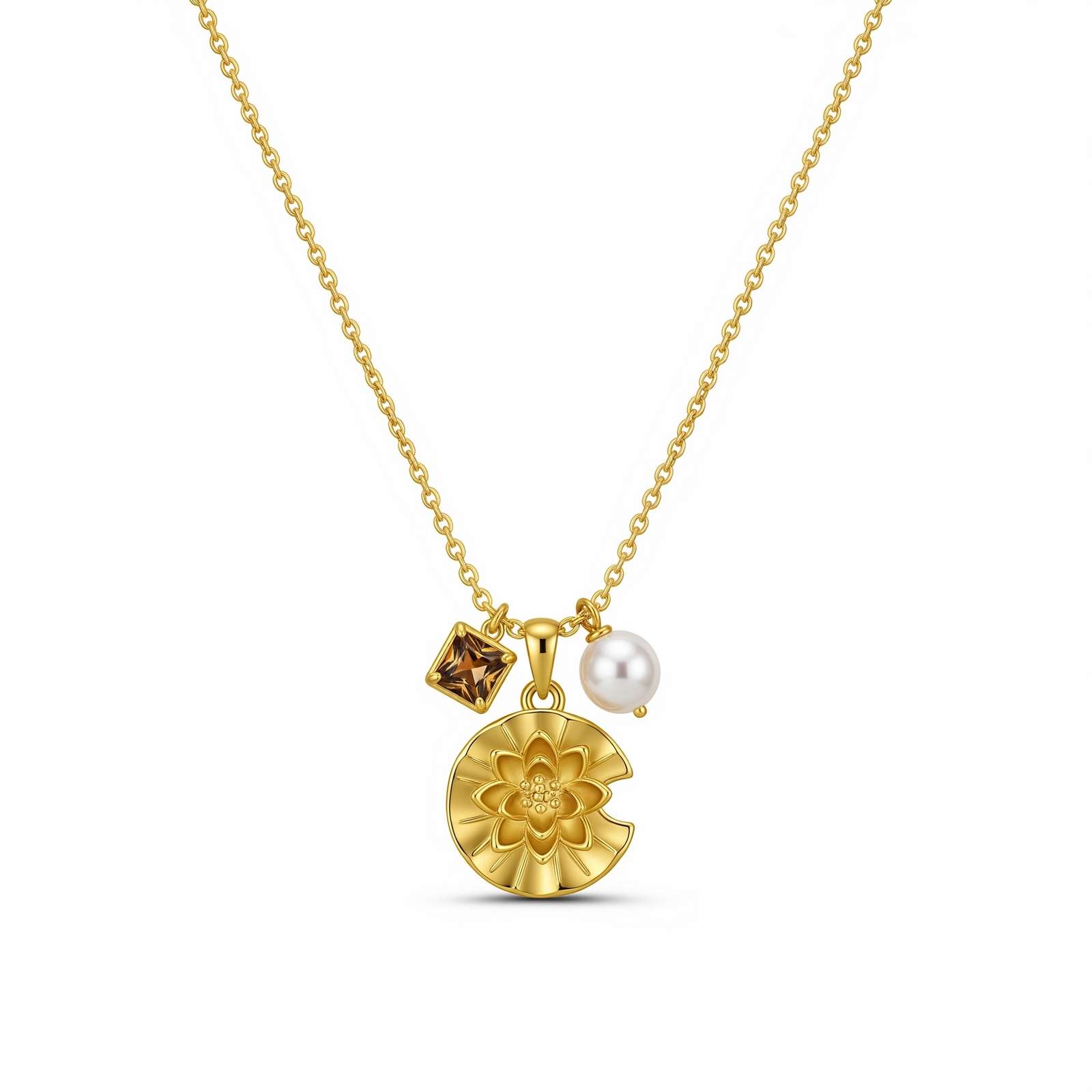 Personalized Birthstone Initial Necklace – Custom Flower Letter Pendant for Women – Dedicate Women's Gift Custom Birth Month Flower Birthstone Charm Necklace