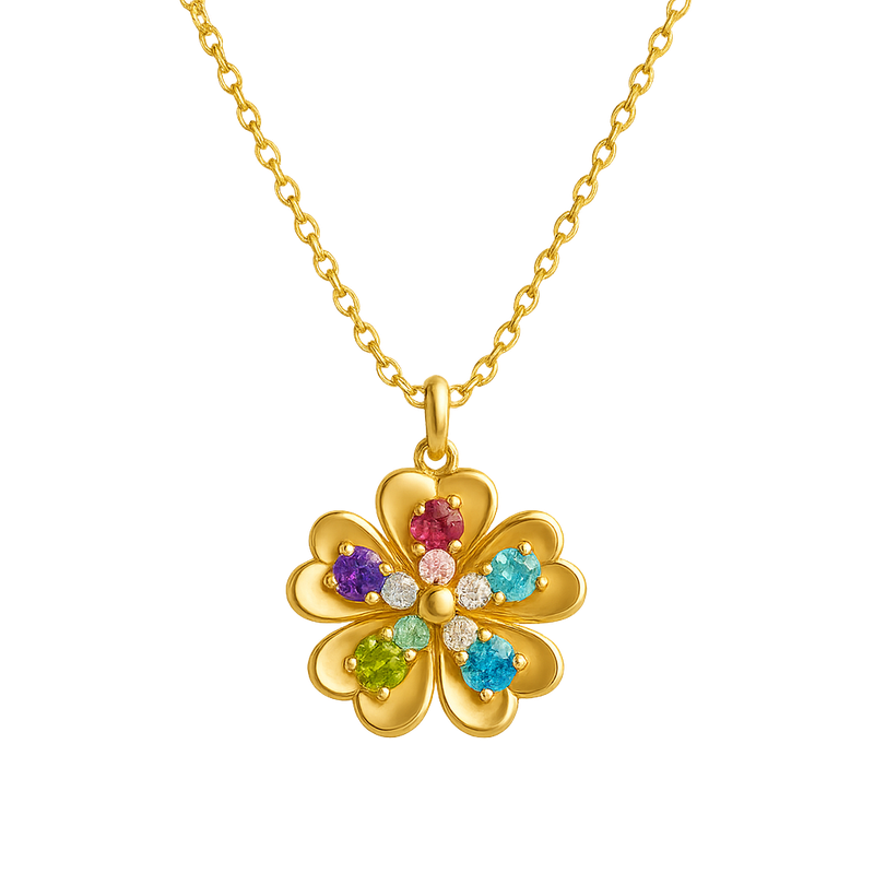 Custom Birthstone Flower Necklace: Boost B2B Sales with Personalized Birth Month Jewelry & Wholesale Design Services