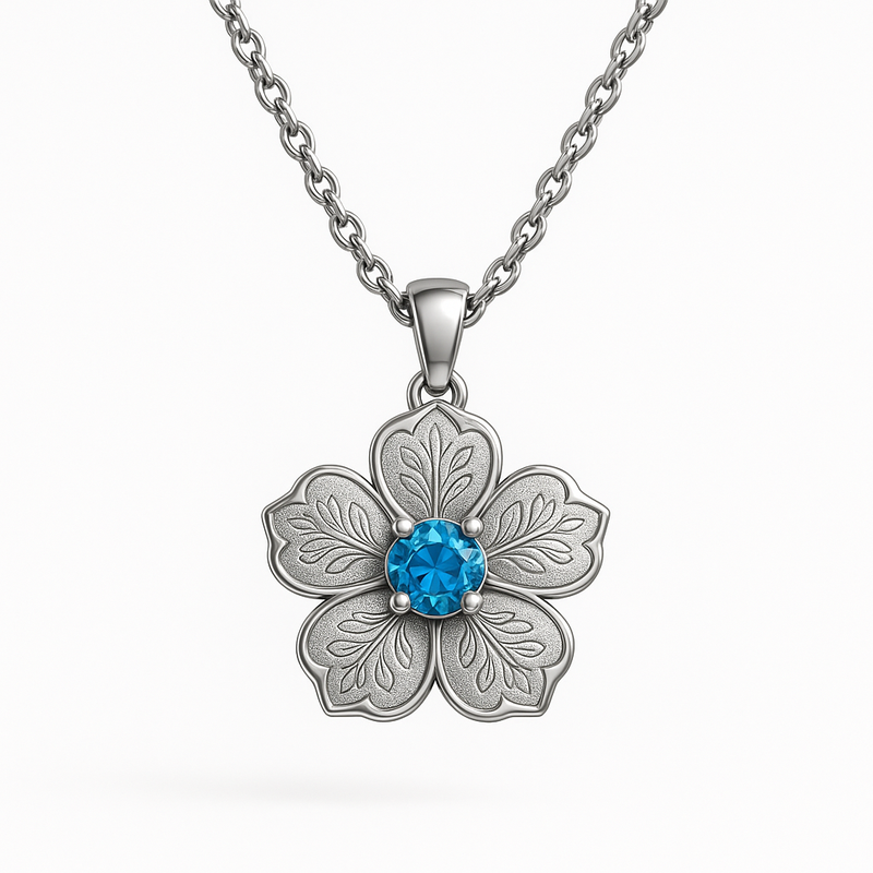 Custom Birthstone Flower Necklace: Boost Jewelry Sales with Personalized Floral Designs & Low MOQ Manufacturing
