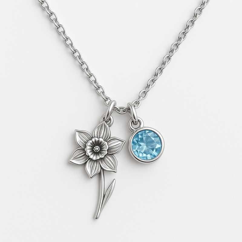 Seasonal Spark: Custom Floral Birthstone Necklaces - Featured Image