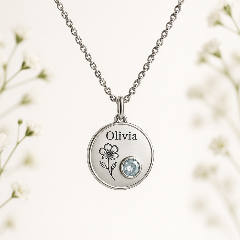 Custom Birthstone Flower Necklace: Boost Your Jewelry Brand with Durable, Low-MOQ Floral Designs