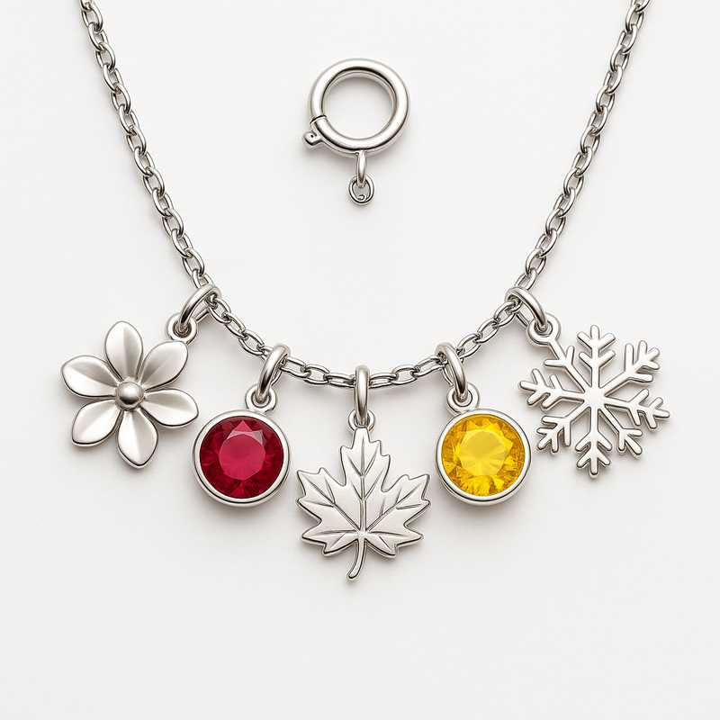 Celebrate Every Season with Custom Birthstone & Flower Charm Necklaces - Featured Image
