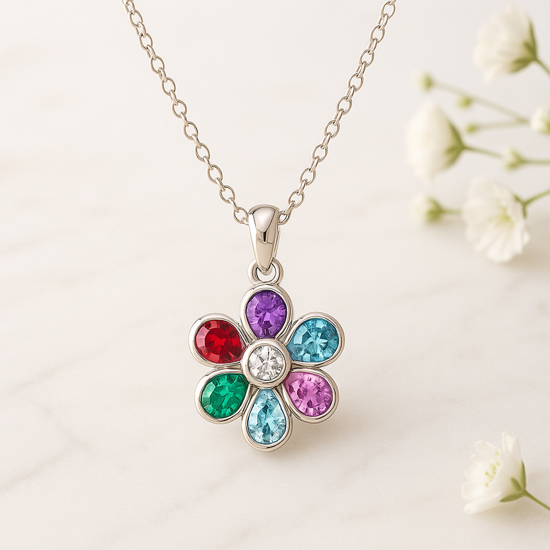 Custom Birthstone Flower Necklace for Women: A Personalized Gift Option for Jewelry Retailers & Wholesalers