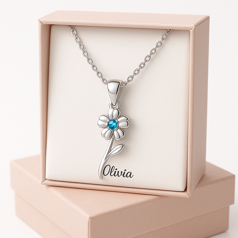 Custom Birthstone Flower Necklace: Boost Your Jewelry Brand with Durable, Personalized Women’s Gift Jewelry