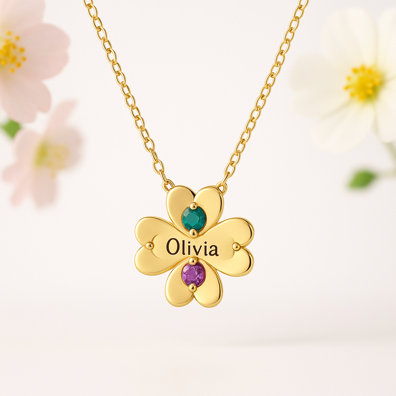Custom Birthstone Flower Necklace: Boost Your Jewelry Brand with Trendy, Personalized Women's Gift Options