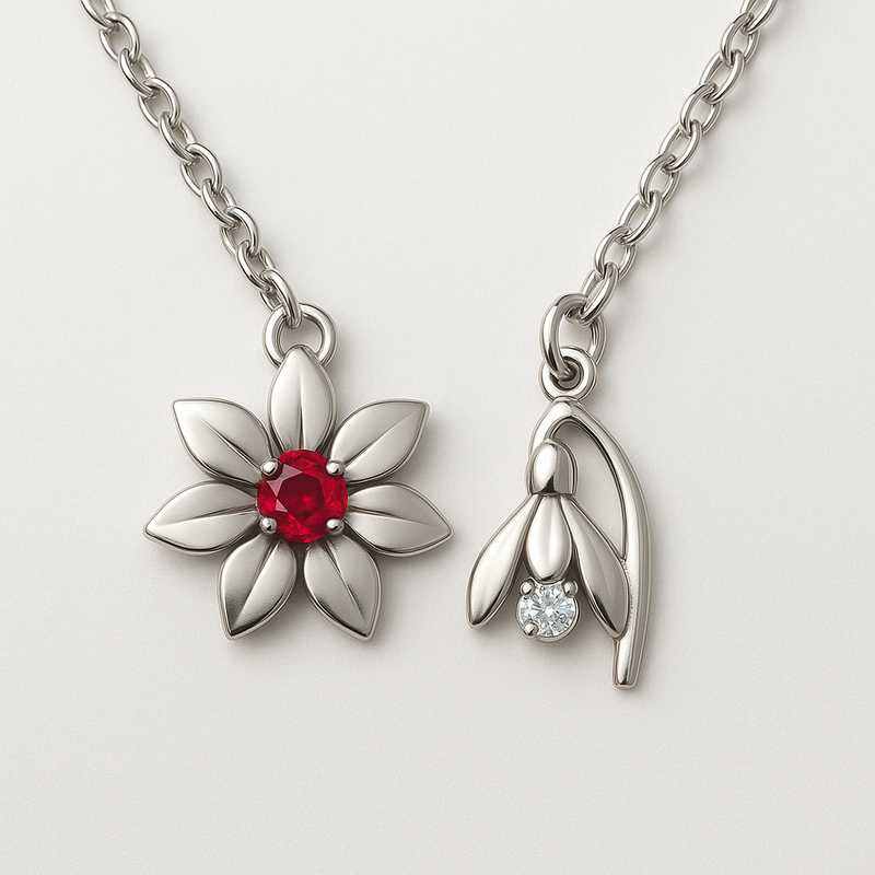 Charm the Seasons: Limited-Edition Birthstone Flower Necklaces - Featured Image