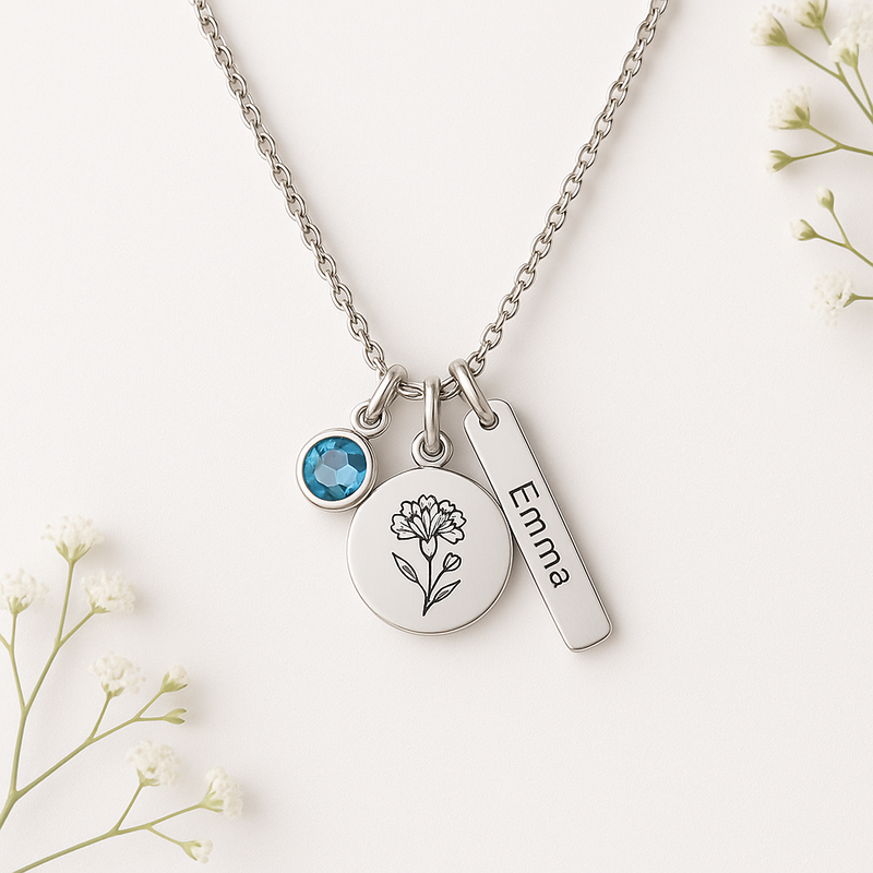 Unlocking the Power of Custom Birth Month Flower Necklaces: Personalized Women's Birthstone Charm Gifts and Dedicated Custom Jewelry for Her