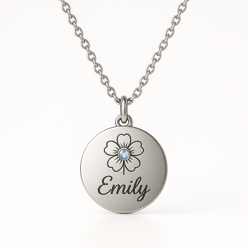 Custom Birthstone Flower Necklace: Boost Your Jewelry Brand with Personalized Gift Designs & Low MOQ Manufacturing