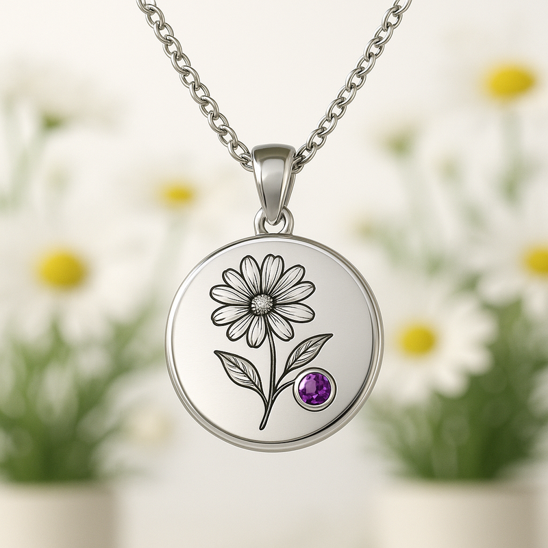 Boost B2B Sales with Custom Birthstone Flower Necklace for Women: OEM/ODM Jewelry Solutions with Low MOQ