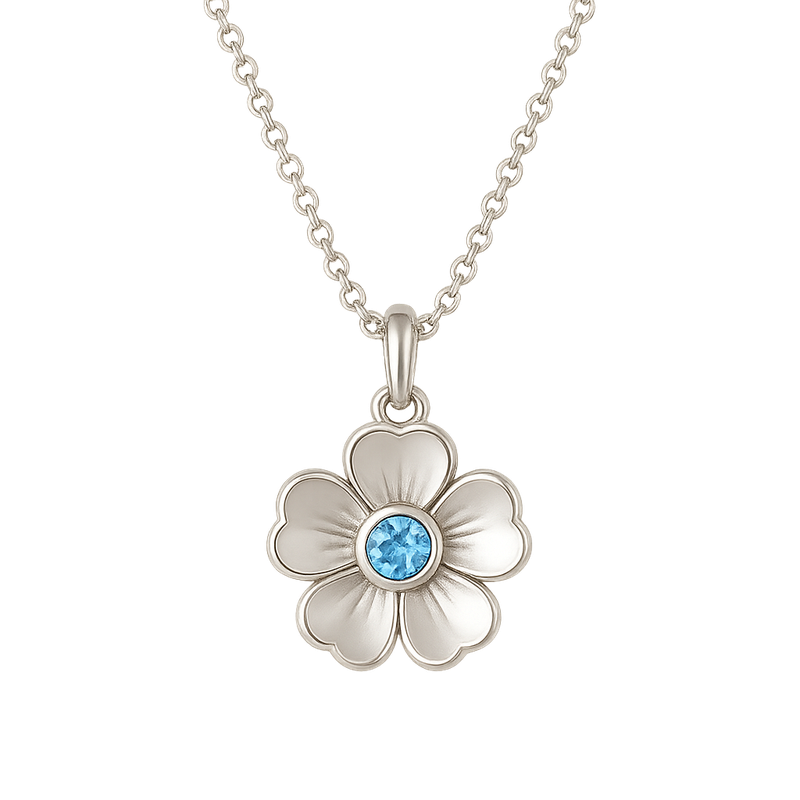 Custom Birthstone Flower Necklace: Boost Business with Trendy, Personalized Stainless Steel Jewelry Designs