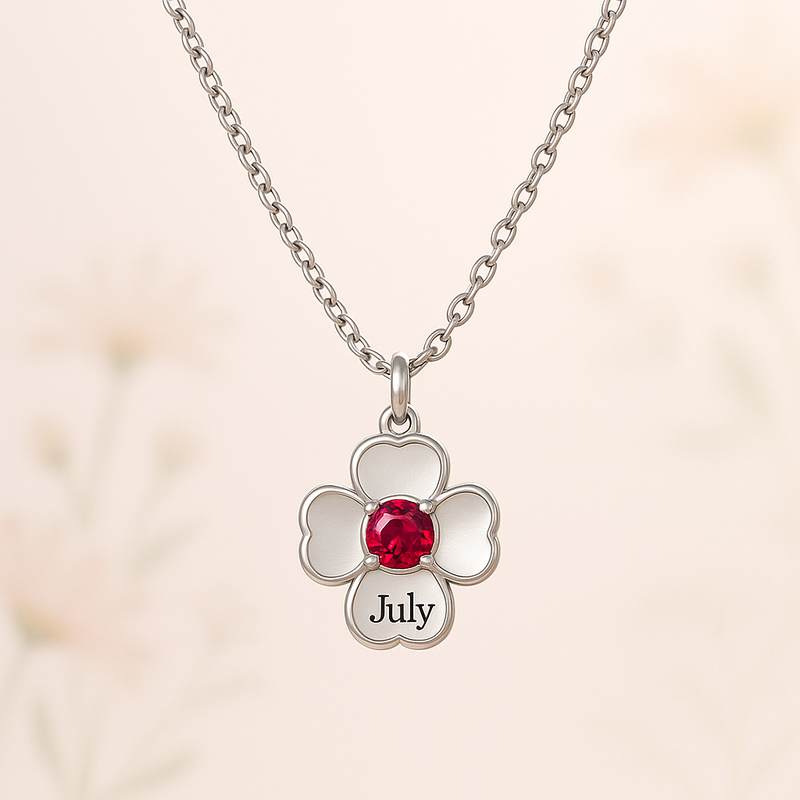 Custom Birthstone Flower Necklace Designs for OEM/ODM: Elevate Your Brand with Personalized Women's Charm Gifts