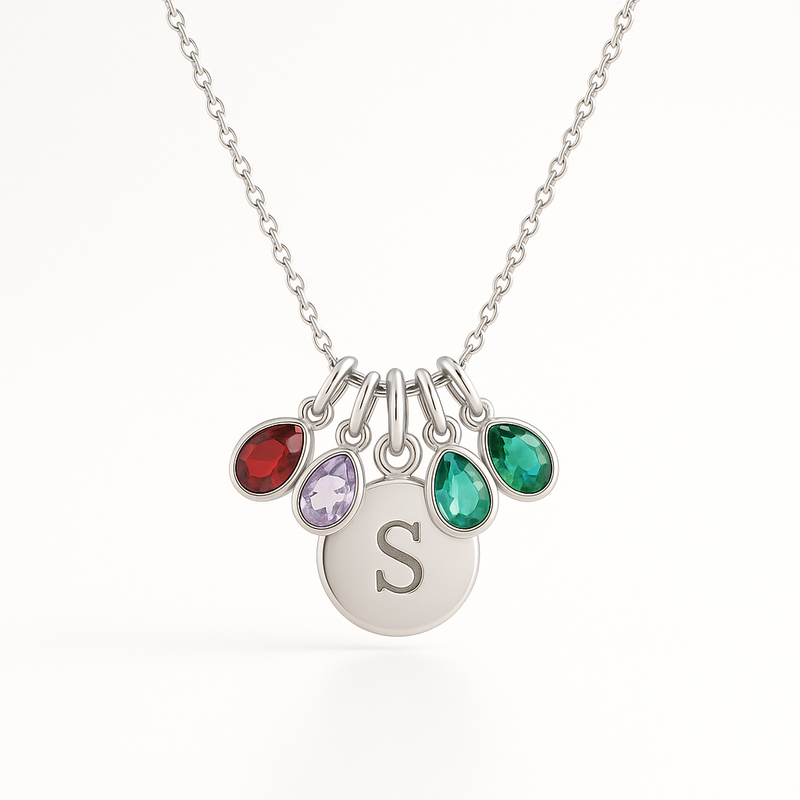 Boost Your Business with Custom Birthstone Charm Necklaces: Perfect Women's Gift Birth Month Flower Necklace for Wholesale Manufacturing