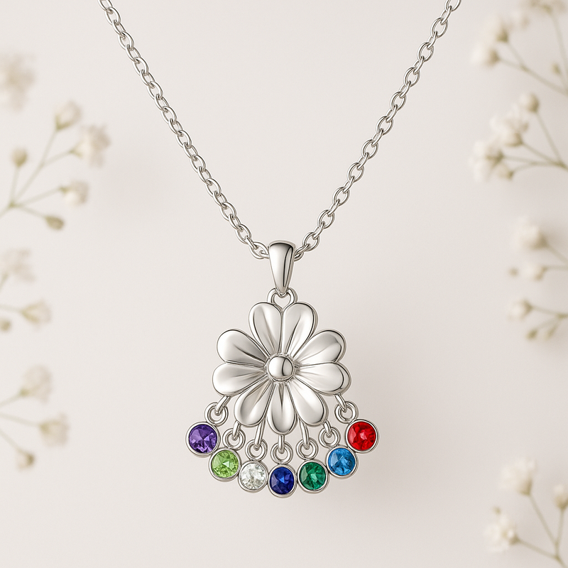 Enhance Your Jewelry Line with Custom Birthstone Flower Necklaces: A Personalized Birth Month Charm Gift for Women