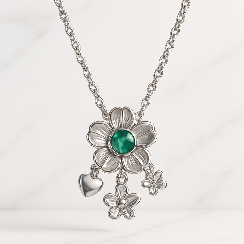 Boost Wholesale Sales with a Custom Birthstone Flower Necklace: The Ultimate Personalized Women's Gift with Charm