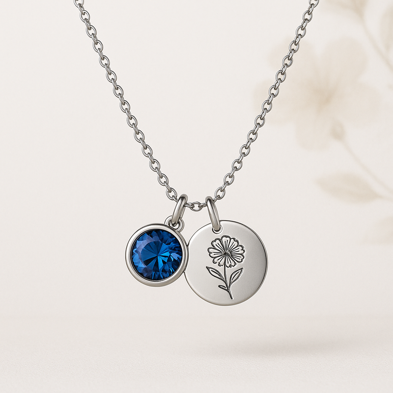 Boost Jewelry Sales with a Dedicate Women’s Gift Necklace: Custom Birthstone & Flower Charm Options for OEM/ODM Clients