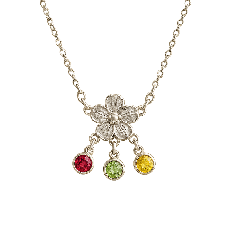 Custom Birthstone Flower Necklace: The Rising Trend in Personalized Birth Month Charm Gifts for Dedicated Women's Custom Jewelry
