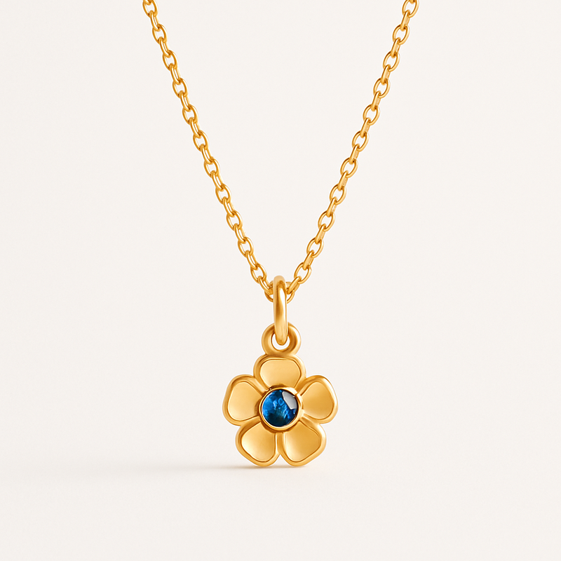 Dedicate Women's Birth Month Necklace: The Perfect Custom Birthstone Flower Charm Necklace for Personalized Women's Gift Necklaces