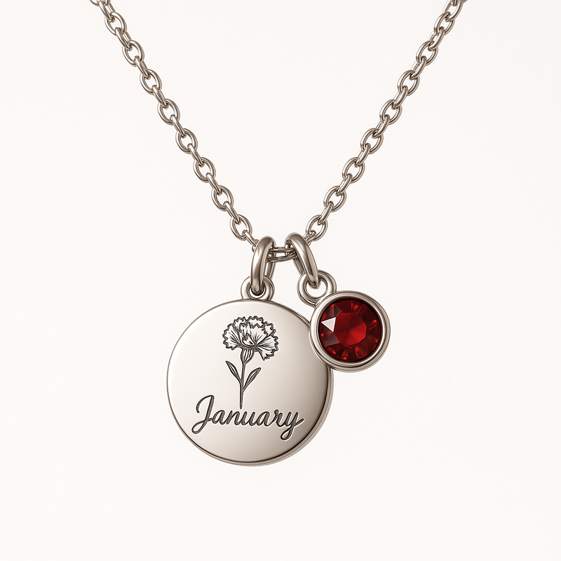 Dedicated Women's Gift Necklace: Custom Birth Month Flower Charm Necklaces and Personalized Birthstone Pendants for Women – Elevating Your Jewelry Business with Customization and Quality
