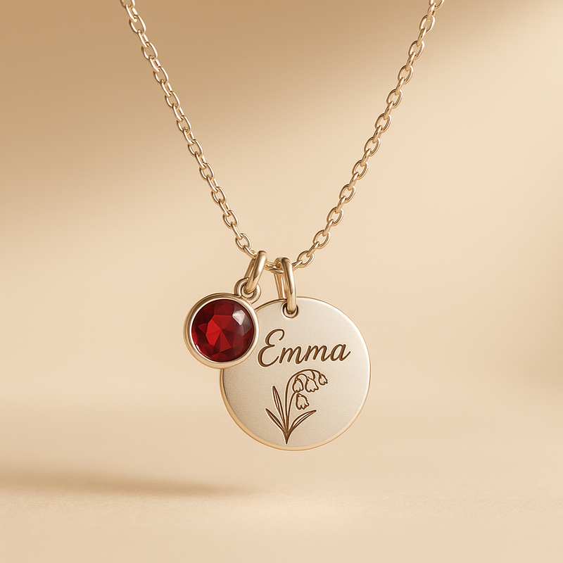 Dedicate Women's Custom Necklace: Boost Sales with OEM Wholesale Birthstone Jewelry & Personalized Charm Gifts
