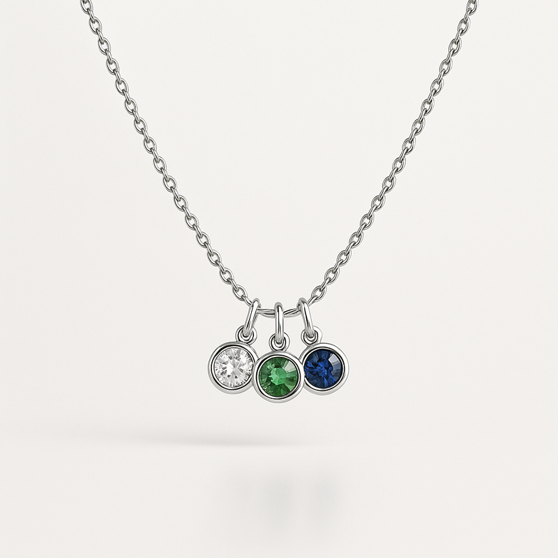 Custom Birthstone Charm Necklace: Boost Your Jewelry Brand with Trend-Driven, Low MOQ Stainless Steel Designs