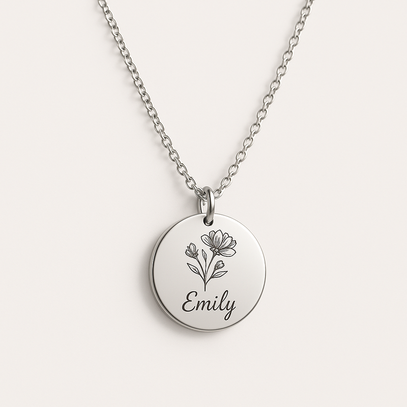 Boost Your Jewelry Brand with Custom Birth Month Flower Necklace: Low MOQ, High ROI Stainless Steel Solutions