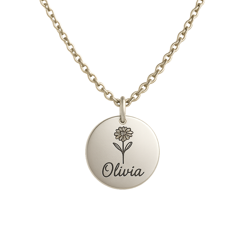 Dedicate Women's Gift Necklace: Boost Sales with Custom Birth Flower & Charm Jewelry for Her – Low MOQ, High Demand