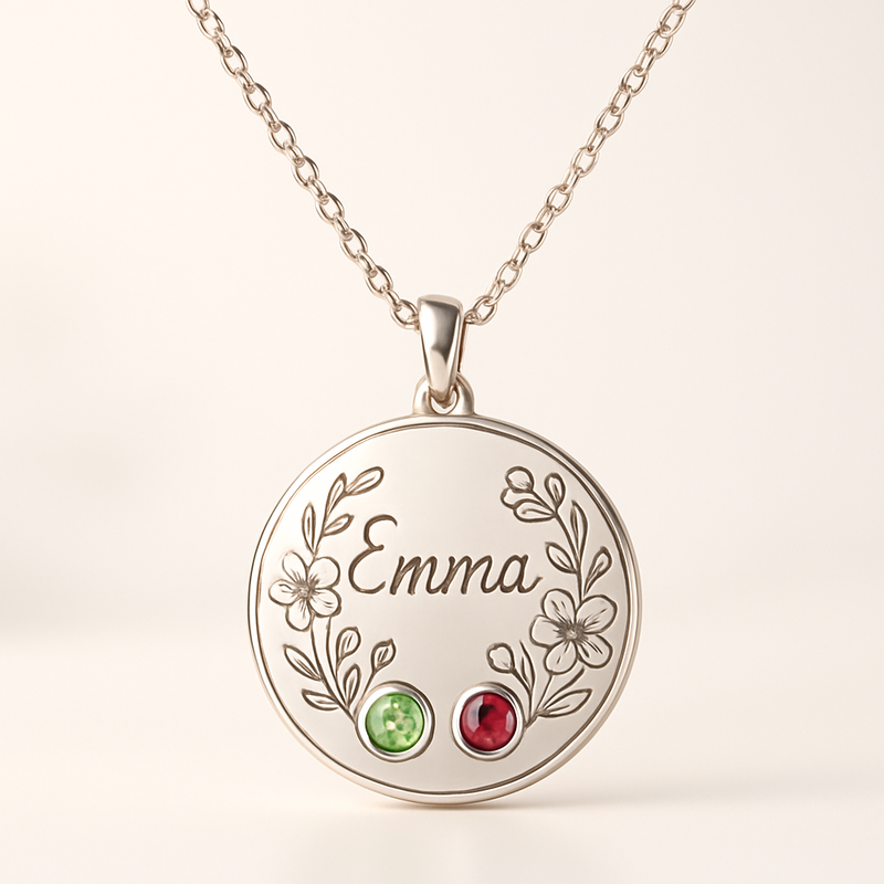 Boost Sales with Custom Birthstone Charm Necklace Designs: Low MOQ OEM/ODM Solutions for Women's Floral Jewelry