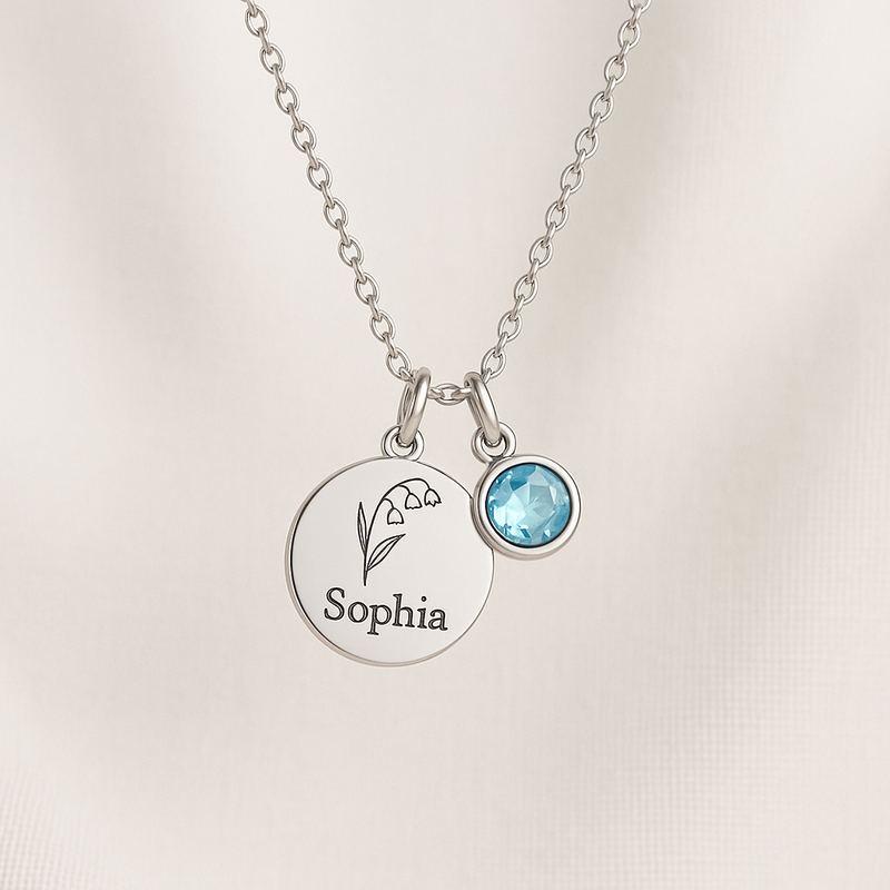 Boost Your Brand with a Dedicate Women’s Gift Necklace: Custom Birth Month Flower & Birthstone Charm Options for Wholesale Growth