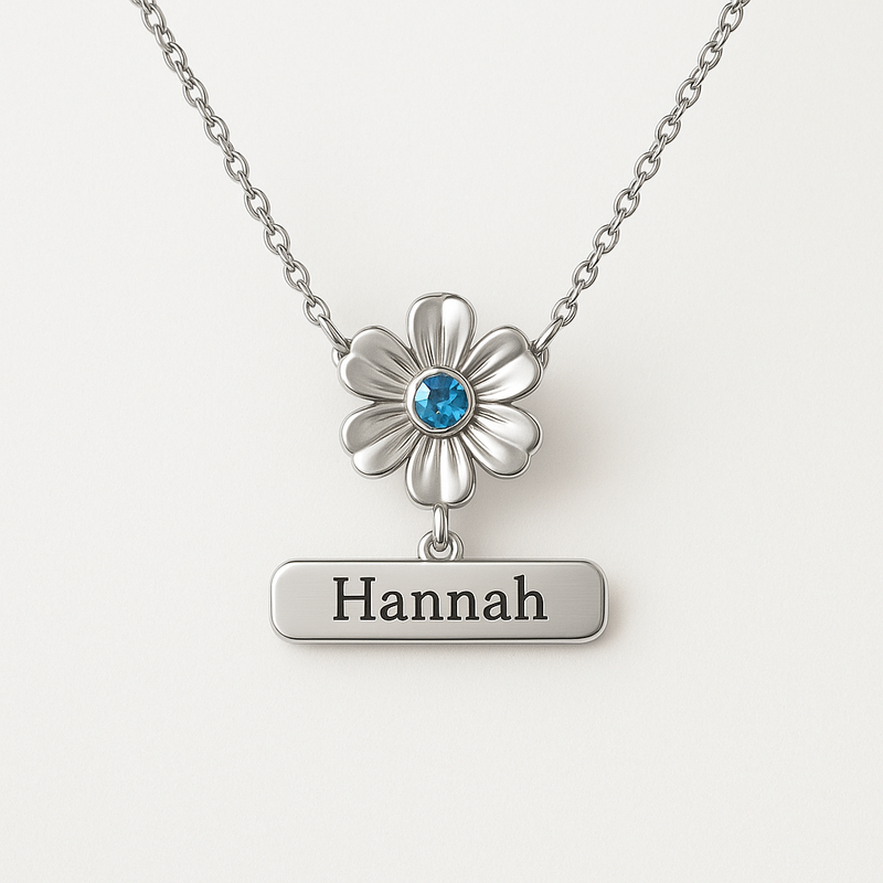 Custom Birthstone Flower Necklace: Boost Your Jewelry Brand with Low-MOQ, High-Demand Personalized Women's Gifts