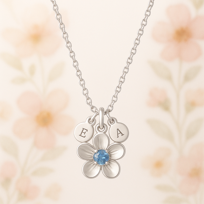 Custom Birthstone Flower Necklace: Elevate Your Jewelry Line with Personalized Charm Gifts & OEM Durability