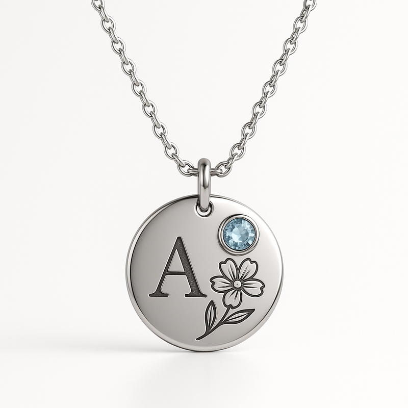 Dedicate Women's Gift Necklace: Boost Your Jewelry Business with Custom Birthstone and Flower Designs