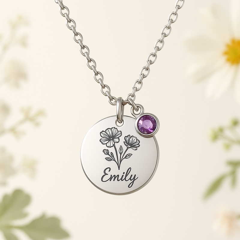 Boost Your Jewelry Business with Dedicate Women's Custom Necklaces: Low MOQ OEM Solutions for Birth Month Flower & Birthstone Designs