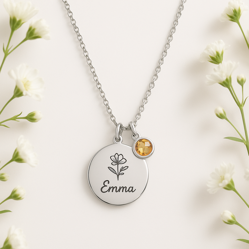 Custom Birthstone Flower Necklace Trends: Boost Your Jewelry Brand with Personalized Charm Gifts & Low MOQ Manufacturing