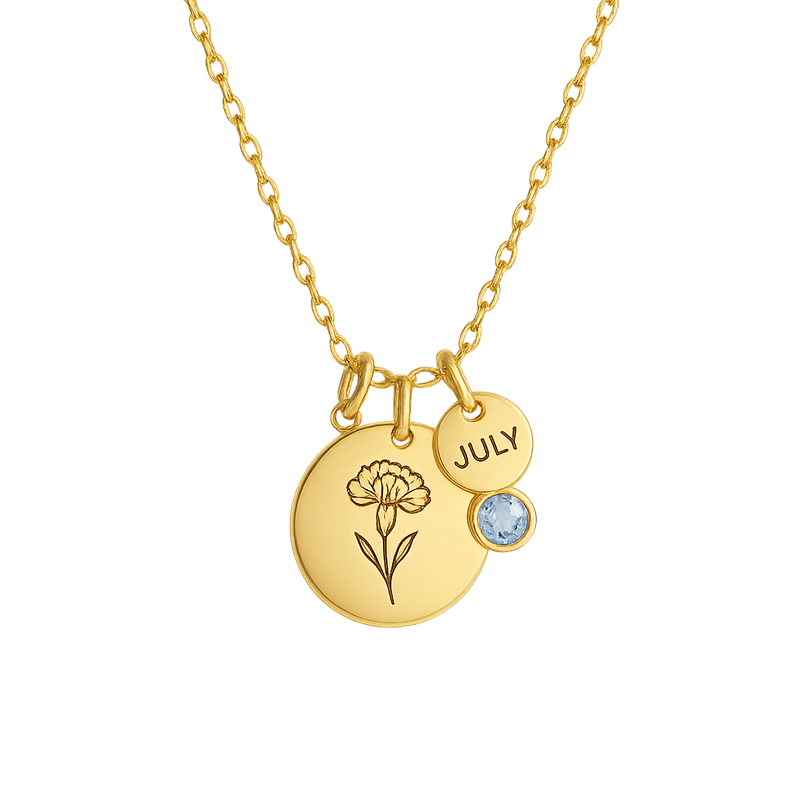 Boost Sales with Dedicate Women's Gift Necklace: Custom Birth Flower & Birthstone Jewelry for OEM/ODM Success