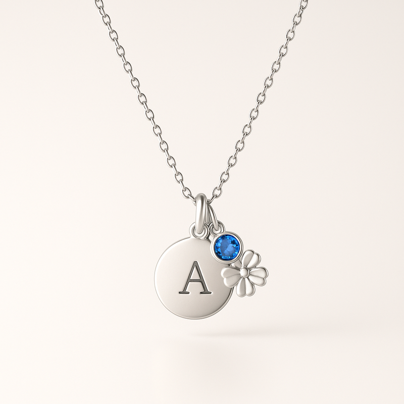 Boost Your Jewelry Brand with Our Dedicate Women’s Gift Necklace: Custom Birthstone Flower Charms & Personalized Birth Month Options at Low MOQ