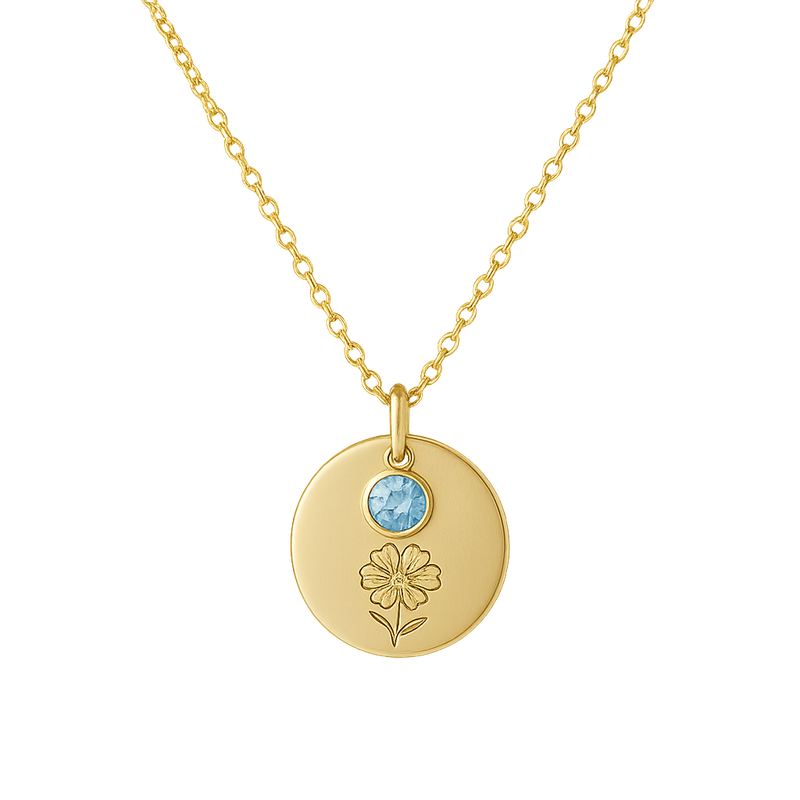 Custom Birthstone Charm Necklace: The Perfect Personalized Women's Birth Month Flower Necklace for Jewelry Brands and Wholesalers