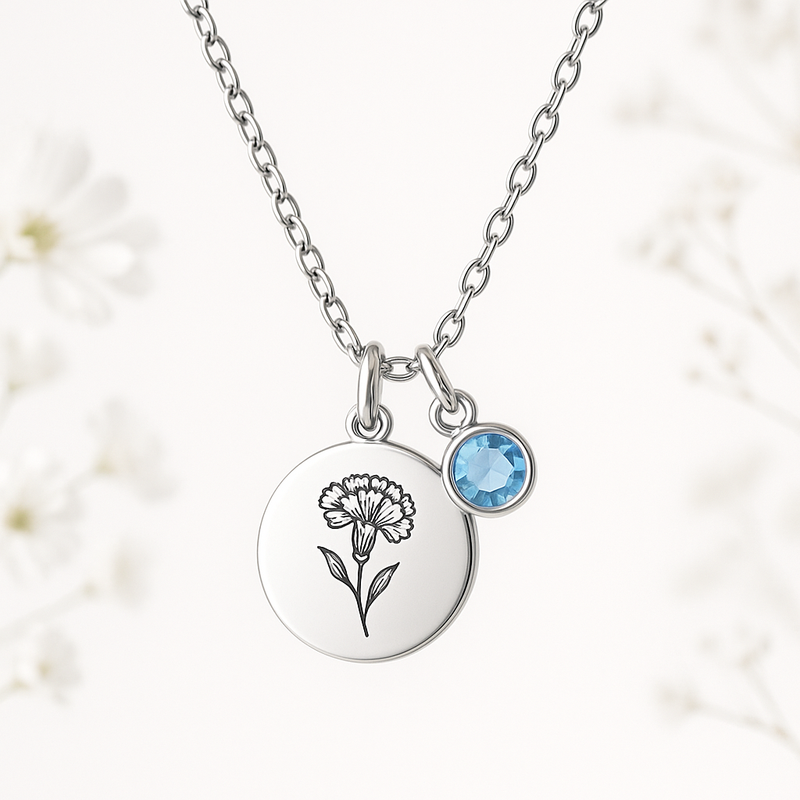 Dedicate Women's Gift Necklace: How Custom Birth Month Flower & Birthstone Charm Designs Drive Jewelry Brand Growth