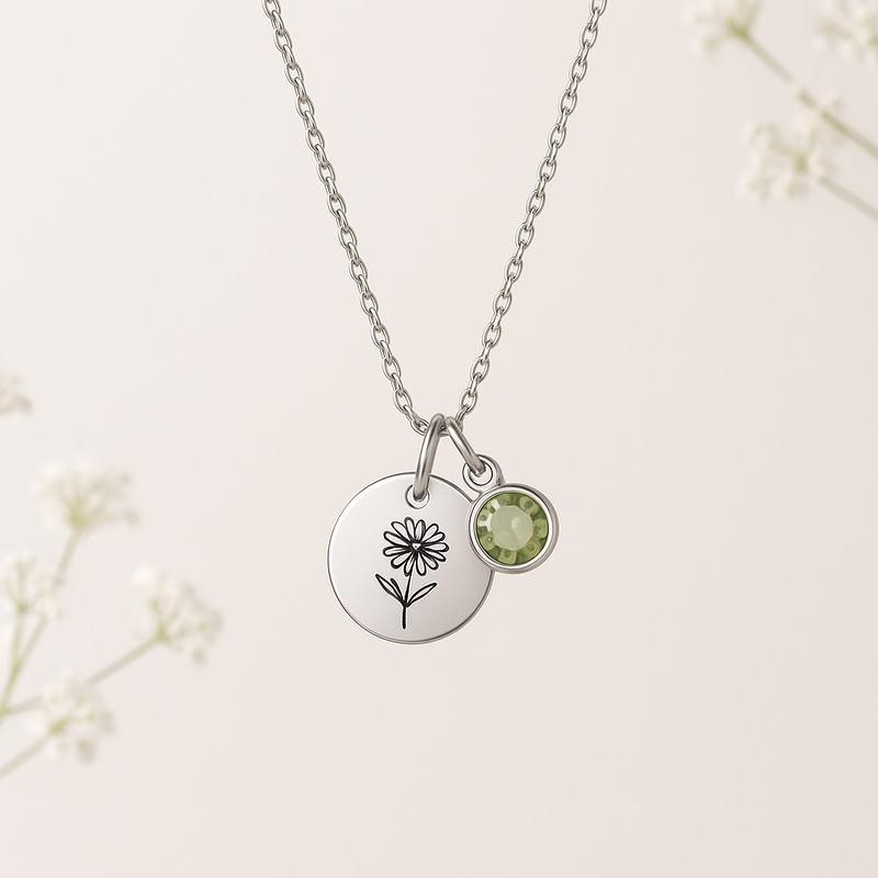 Boost Wholesale Sales with Custom Birth Flower Birthstone Necklaces: High-Demand Gift Trends & OEM Advantages