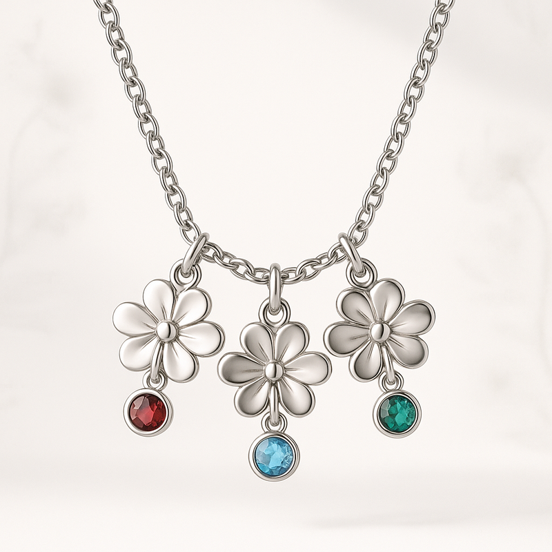 Elevate Your Jewelry Brand with Dedicate Women's Birthstone Necklace: Custom Flower Charms & Personalized Gifts