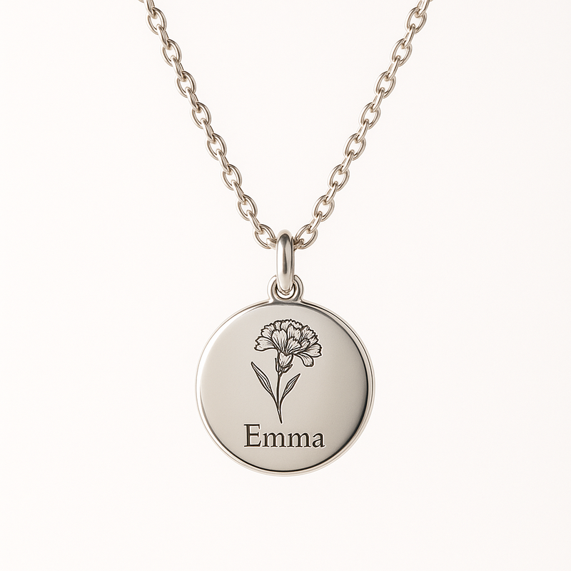 Boost Jewelry Sales with Dedicate Women's Birthstone Necklace: Custom Flower Charms & Low MOQ Manufacturing