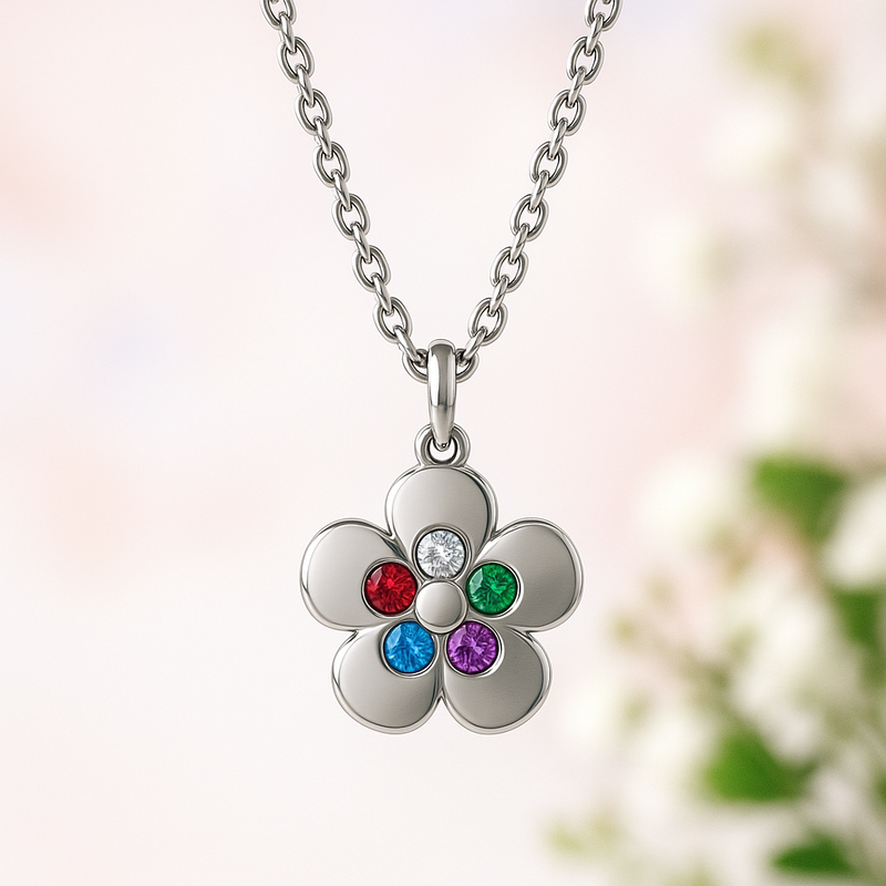 Custom Birthstone Flower Necklace: Unlock OEM/ODM Growth with Personalized Women’s Charm Jewelry Gifts