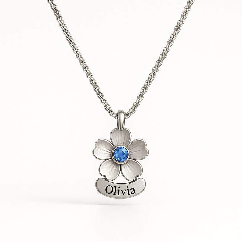 Dedicated Women’s Birthstone Flower Necklace: OEM/ODM Custom Jewelry for Business Growth with Low MOQ